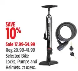 Canadian Tire Supercycle Selected Bike Locks, Pumps and Helmets offer