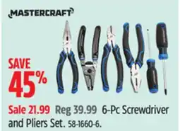 Canadian Tire Mastercraft 6-Pc Screwdriver and Pliers Set offer