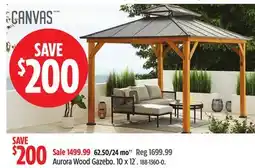 Canadian Tire Canvas Aurora Wood Gazebo offer