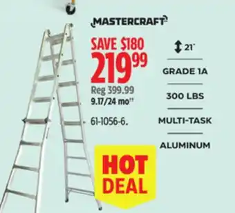 Canadian Tire Mastercraft Grade 1A Aluminum Multi-Task Ladder offer