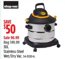 Canadian Tire Shop-vac 30L Stainless-Steel Wet/Dry Vac offer