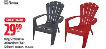 Canadian Tire FOR LIVING King-Sized Resin Adirondack Chair. Selected colours offer