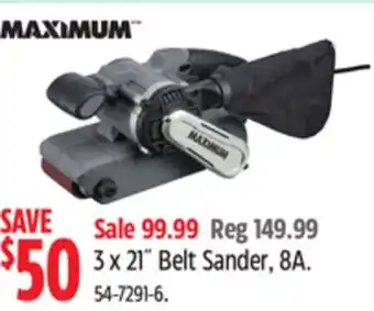 Canadian Tire MAXIMUM 3 x 21˝ Belt Sander, 8A offer