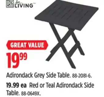 Canadian Tire For Living Adirondack Grey Side Table offer