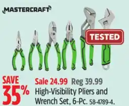 Canadian Tire Mastercraft High-Visibility Pliers and Wrench Set, 6-Pc offer