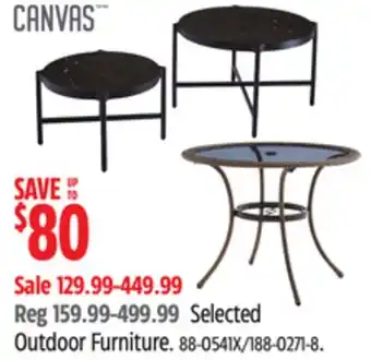 Canadian Tire Canvas Selected Outdoor Furniture offer