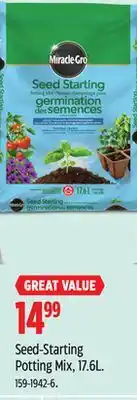 Canadian Tire Miracle-Gro Seed-Starting Potting Mix, 17.6L offer