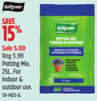 Canadian Tire Golfgreen Potting Mix, 25L offer