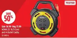 Canadian Tire NOMA 25´ 16/3 Cord and 4-Outlet Caddy offer