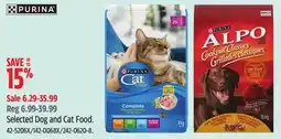 Canadian Tire PURINA Selected Dog and Cat Food offer