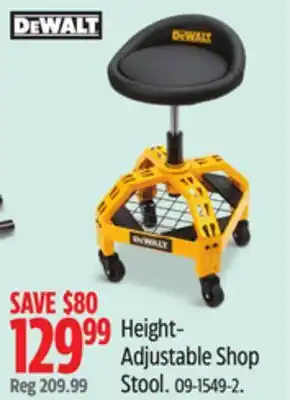 Canadian Tire DEWALT Height-Adjustable Shop Stool offer