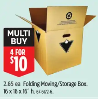 Canadian Tire Folding Moving/Storage Box offer