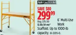 Canadian Tire Metaltech 6´ Multi-Use Work Scaffold offer