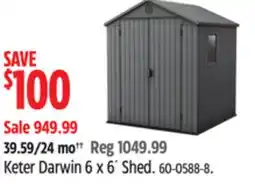 Canadian Tire Keter Darwin 6 x 6´ Shed offer