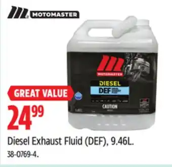 Canadian Tire MotoMaster Diesel Exhaust Fluid (DEF) offer