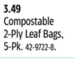 Canadian Tire Canadian Tire Compostable 2-Ply Leaf Bags, 5-Pk offer