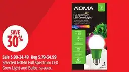 Canadian Tire Selected NOMA Full Spectrum LED Grow Light and Bulbs offer