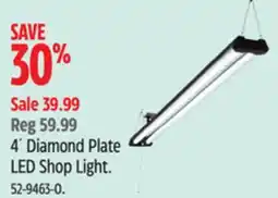 Canadian Tire 4´ Diamond Plate LED Shop Light offer