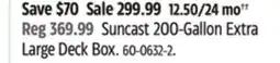 Canadian Tire Suncast 200-Gallon Extra Large Deck Box offer