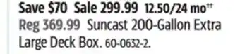 Canadian Tire Suncast 200-Gallon Extra Large Deck Box offer