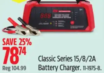 Canadian Tire Classic Series 15/8/2A Battery Charger offer