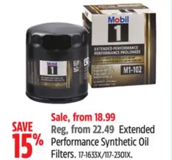 Canadian Tire Mobil 1 Extended Performance Synthetic Oil Filters offer