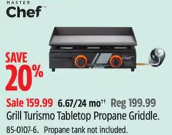 Canadian Tire Master Chef Grill Turismo Tabletop Propane Griddle offer