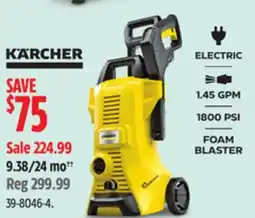 Canadian Tire Karcher ELECTRIC 1.45 GPM 1800 PSI FOAM BLASTER offer