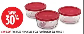 Canadian Tire anchor-hocking 6-Pc Glass 4-Cup Food Storage Set offer