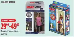 Canadian Tire Magic Mesh Selected Screen Doors offer