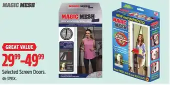 Canadian Tire Magic Mesh Selected Screen Doors offer