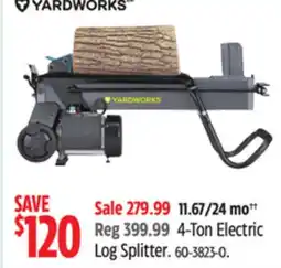 Canadian Tire Yardworks 4-Ton Electric Log Splitter offer