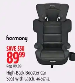 Canadian Tire High-Back Booster Car Seat with Latch offer