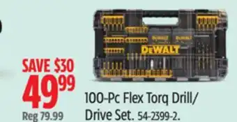 Canadian Tire DEWALT 100-Pc Flex Drive Set offer