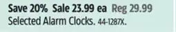 Canadian Tire Selected Alarm Clocks offer