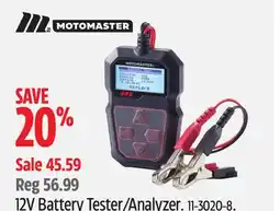 Canadian Tire MotoMaster 12V Battery Tester/Analyzer offer