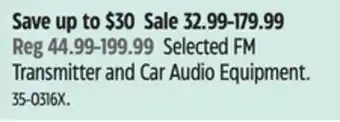 Canadian Tire Pioneer Transmitter and Car Audio Equipment offer