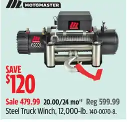 Canadian Tire MotoMaster Steel Truck Winch, 12,000-lb offer