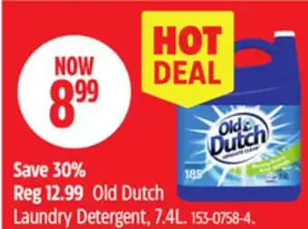 Canadian Tire Old Dutch Laundry Detergent, 7.4L offer