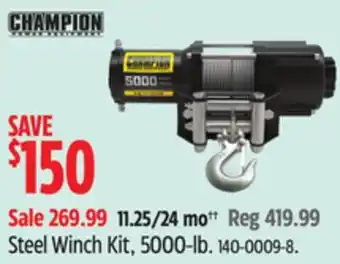 Canadian Tire CHAMPION Steel Winch Kit, 5000-lb offer