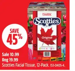 Canadian Tire Scotties Facial Tissue, 12-Pack offer