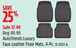 Canadian Tire AutoTrends AutoTrends Luxury Faux Leather Floor Mats offer