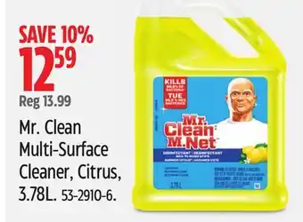 Canadian Tire Mr. Clean Multi-Surface Cleaner, Citrus, 3.78L offer