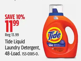 Canadian Tire Tide Liquid Laundry Detergent offer