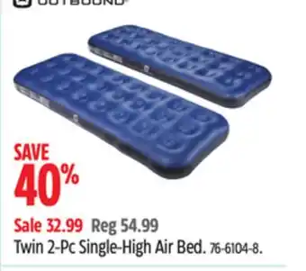 Canadian Tire Outbound Twin 2-Pc Single-High Air Bed offer