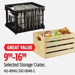 Canadian Tire Selected Storage Crates offer