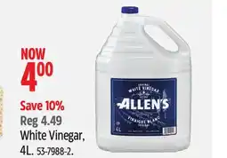 Canadian Tire Allen's White Vinegar offer