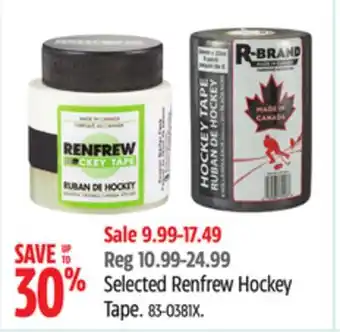 Canadian Tire Selected Renfrew Hockey Tape offer