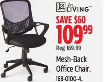 Canadian Tire For Living Mesh-Back Office Chair offer