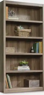 Canadian Tire Sauder Salted Oak 5-Shelf Bookcase offer